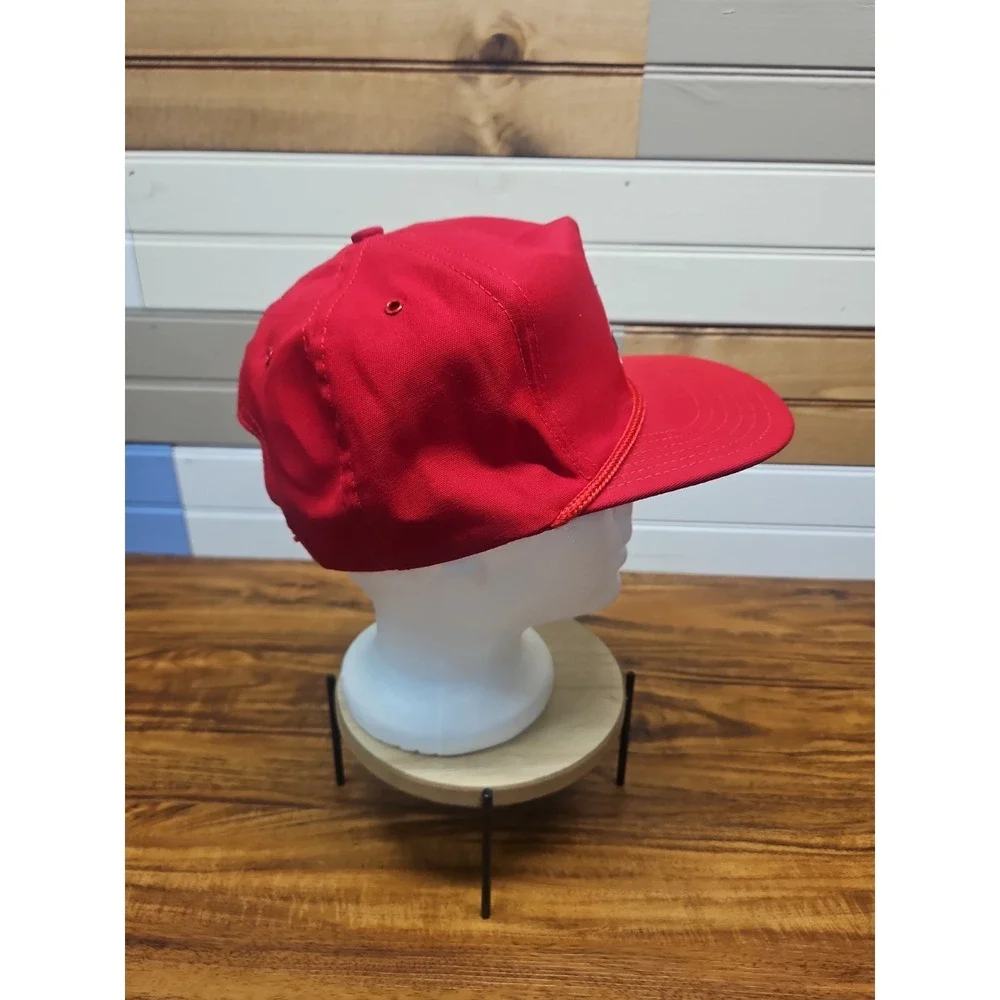 Vintage Central Indiana Fiero Club Trucker Hat Red Rope Brim USA Made OSFA